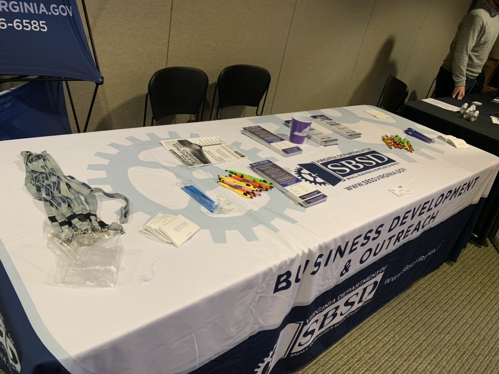RamainGohar's tweet photo. Stop by at @VA_DSBSD table today at VMI vendor fair and learn about #SWaM certifications and how to do business with government. #supplierdiversity #SmallBusiness https://t.co/Z7yqHciZ6m