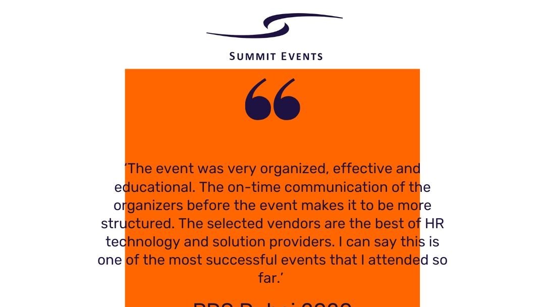 Feedback from our #PDSDubai20 attendees
We are delighted with the brilliant feedback from the 3rd PDS Summit in Dubai. We can't wait to welcome new and old faces next year - don't hesitate to get in touch for more information

summit-events.com/people-develop…

#HRevents #HRcommunity
