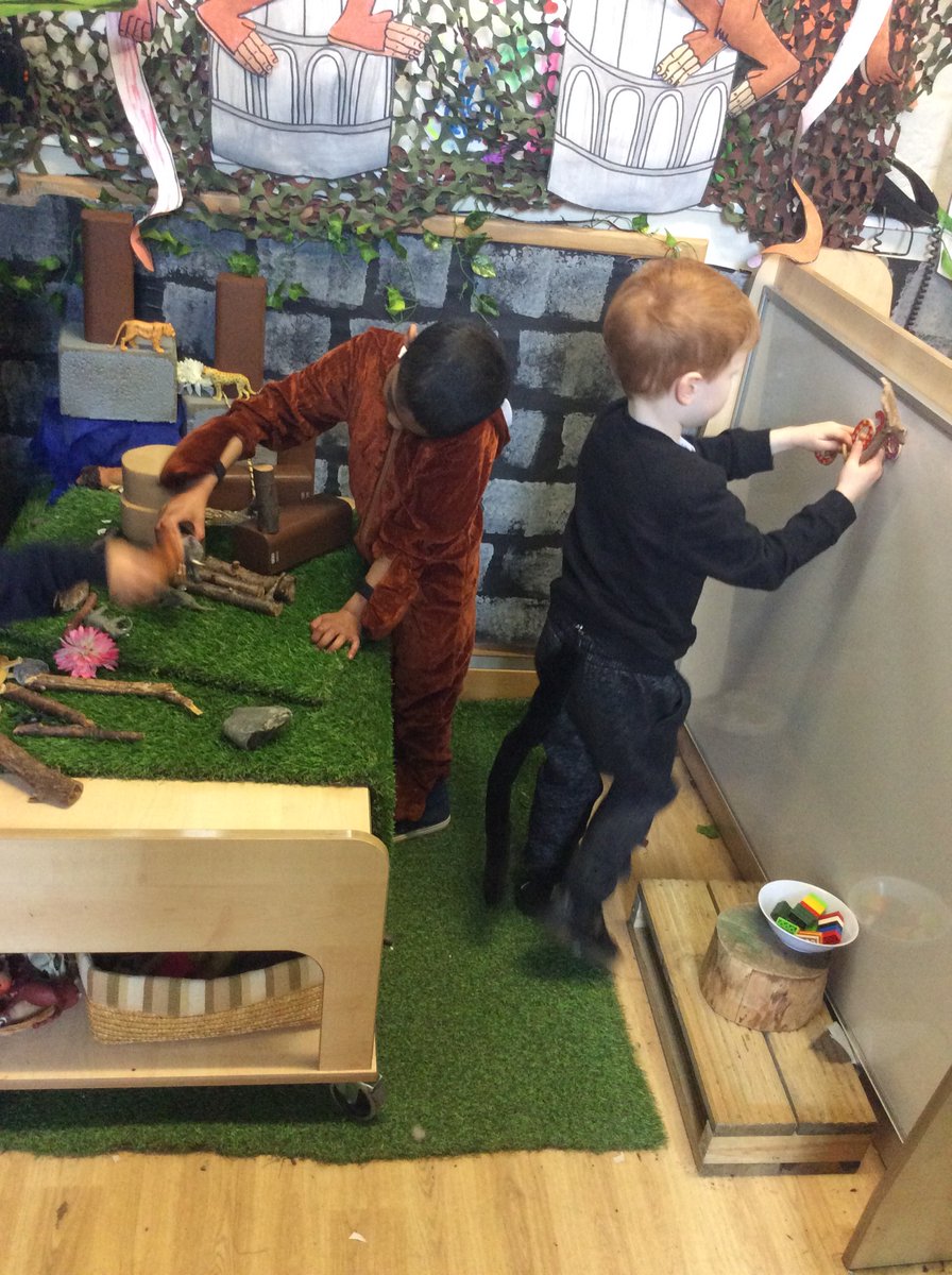 In Foundation Stage we have been writing wanted posters and exploring our jungle classroom! @InMATLamport <a href="/pixlclub/">Pixel Club</a> #WorldBookDay2020