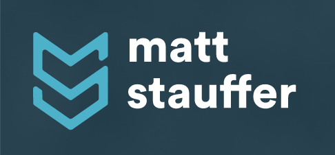 I realized I never shared this a few months back, but @nolveraa was working on a visual update for my site &amp; in the progress made me a logo. For my name! It's been live for a bit so you may have seen it already but I just thought it was super cool :) mattstauffer.com