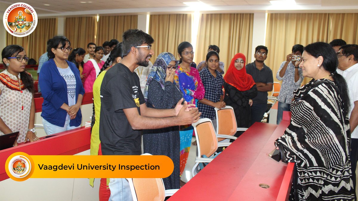 VECWarangal's tweet photo. As a regular quality assurance procedure Smt Chitra Ramachandran IAS special CS and Dr Papi Reddy TSCHE chairman carry their inspection procedures and call it a day on a great note
https://t.co/bi07Iay2C5
#VaagdeviUniversity #VaagdeviColleges #VaagdeviGroupofCollege #VECW https://t.co/SKhyWrPdqt
