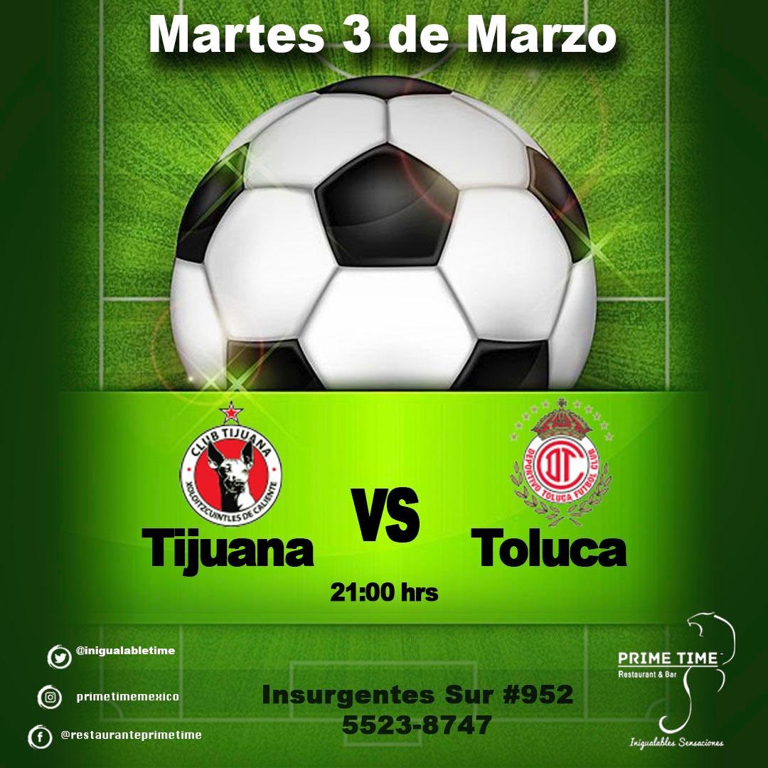 InigualableTime's tweet photo. El Martes de Copa se dice salud en Prime Time 5523-8747... #copamx #tijuanafc #xolosdetijuana #tolucafc #martesdecopas #amigosenmartes #goles https://t.co/gfcQPWAMxE