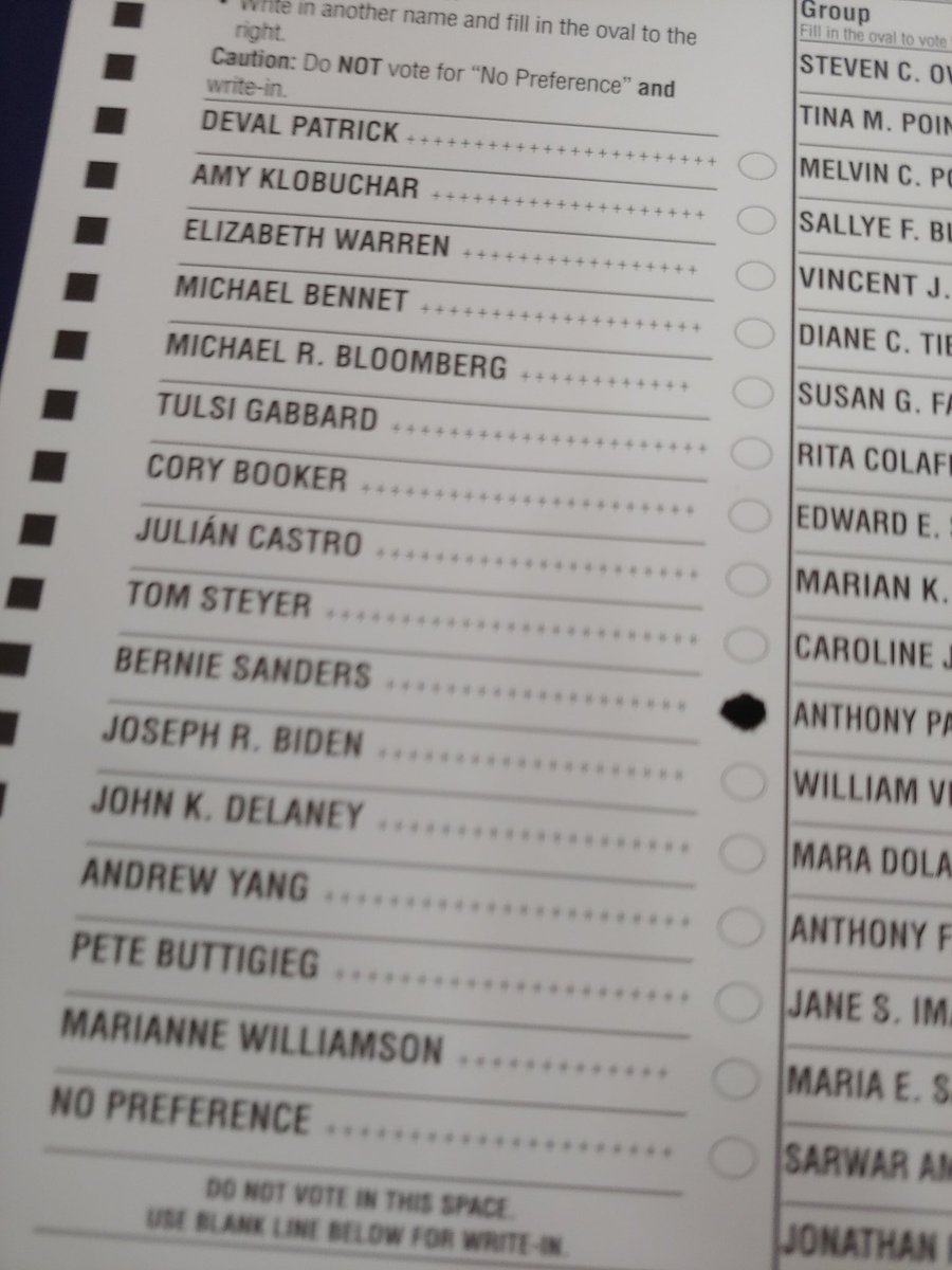 loquaciusSA's tweet photo. Just voted for Bernie Sanders in MA. It wasn't my first time doing it, and God willing it won't be the last. Let's do this. #IVoted https://t.co/QEjsU0ihQL
