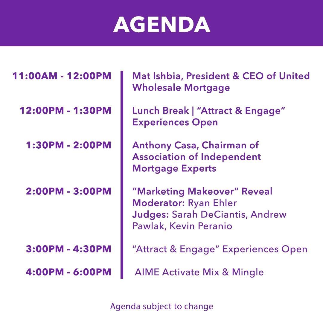 AnthonyCasaAIME's tweet photo. AIME ACTIVATE is this Thursday, March 5th at Hotel Irvine in Irvine, CA. Join the AIME team &amp; 1,000+ mortgage brokers for the marketing event of the year!
Register using Discount Code “BAB25”: https://t.co/aVYA6jdojt
#AIMEActivate #BrokersareBetter #MortageBroker #AIME #marketing https://t.co/c9Qxt19TA8