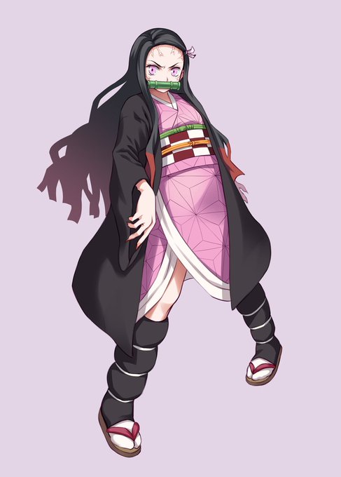 ピラさんがTwitterに投稿した竈門禰豆子(鬼滅の刃)のイラスト。