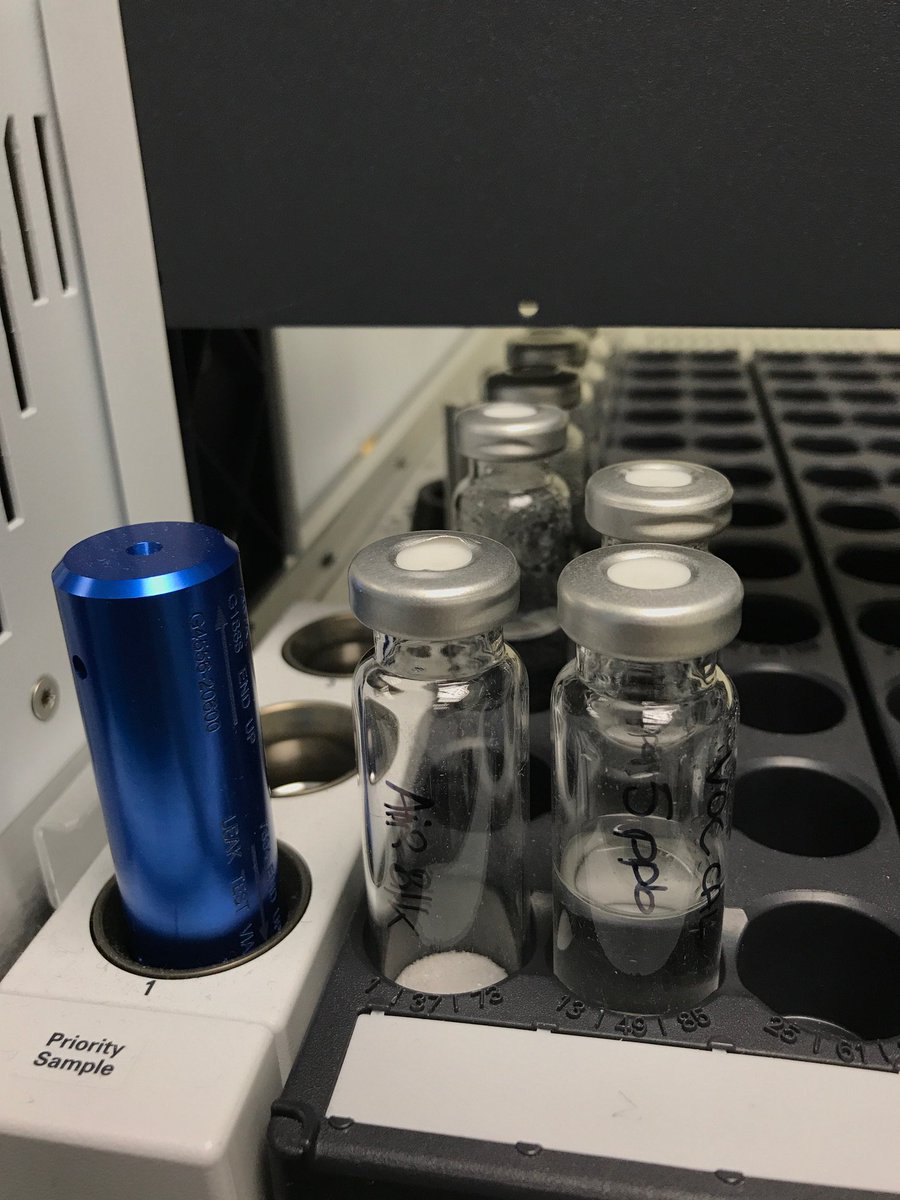 GPScienceUnit's tweet photo. Running standard mixtures of hazardous "volatile organic chemicals" through our headspace mass spectrometer (chemical fingerprinting) system to check the sensitivity before the next #environmentalforensics project begins https://t.co/YOxgY37WLz