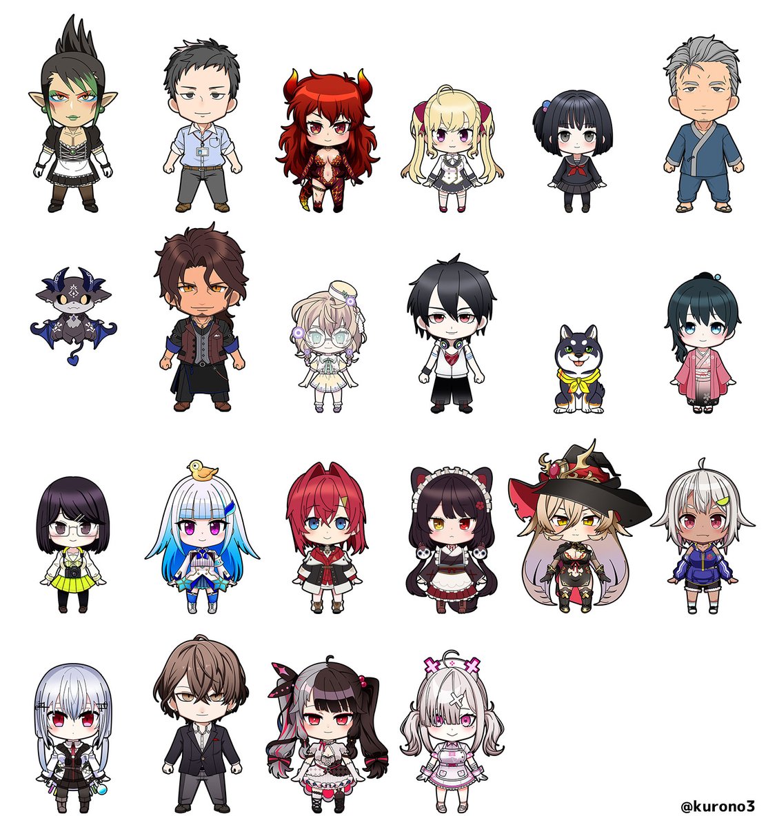 玄乃エミー V Twitter 今まで描いたにじさんじ ねんどろいど風を並べてみた にじさんじ 玄乃エミー V Twitter 今まで描いたにじさんじ ねんどろいど風を並べてみた にじさんじ