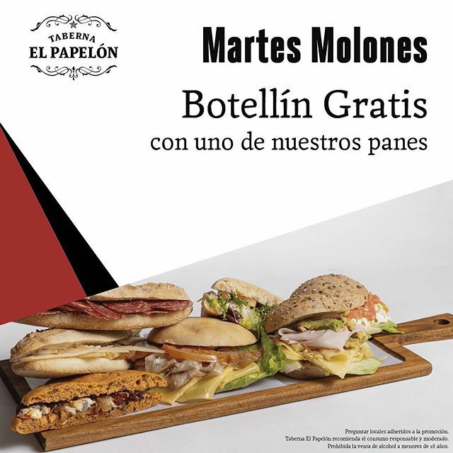 Llegan los #MartesMolones a nuestras Tabernas 😎🤩 Al pedir uno de nuestros panes y bocadillos te invitamos una botellín bien fresquito 🥪🍺 ¿Qué os parece? 😉

#Tabernas #bocadillos #focaccias #panesespeciales #gastronomia #instafood #promocion #tapa… ift.tt/3amvOHP