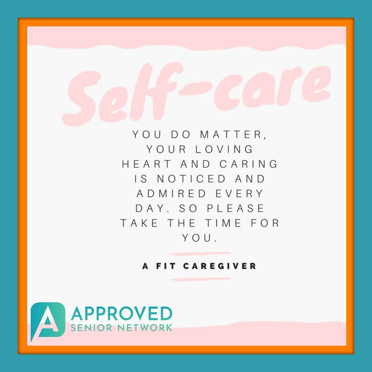 approvedsrnet's tweet photo. Caregiving isn't easy, make sure to take time for yourself! #ASNCares #CaregiverStress #SeniorCare https://t.co/H6iYDwPeno