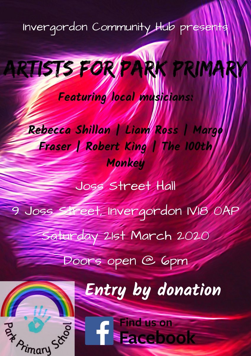Liamross2112's tweet photo. Iβm helping put on/organise a small fundraising concert for my old school Park Primary which was destroyed by fire last week. #parkprimary #fundraiser #concert #invergordon https://t.co/C7HFXpz3J5