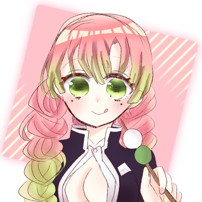 あやりさんがTwitterに投稿した甘露寺蜜璃(鬼滅の刃)のイラスト。