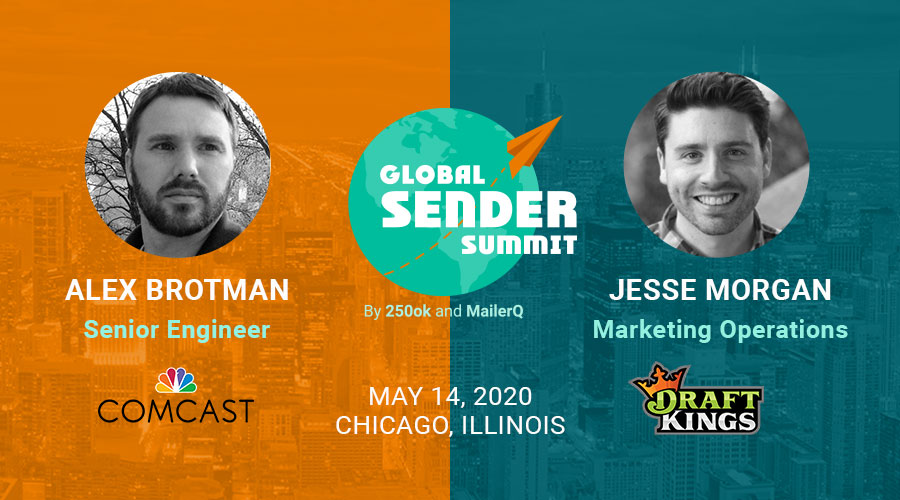 mailerq's tweet photo. Exciting news continues! Alex Brotman from @Comcast and Jesse Morgan from @DraftKings Inc. are joining the Global @SenderSummit speaker lineup! 

Register today for early bird pricing: https://t.co/OiOSBQQqsZ

And follow @250ok and @mailerq for more updates to come! https://t.co/iDU2QWEAlz