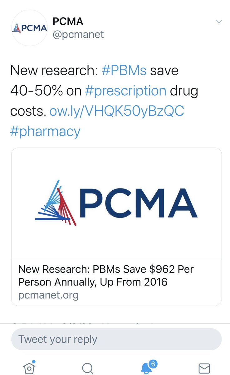 MattieRheumMD's tweet photo. Great - then show us every penny PBMs “saved” from manufacturers. If PBMs are not keeping a large percentage of the saved money how are the profits skyrocketing for PBM’s? Just lucky?? https://t.co/2RIKNaIJCO