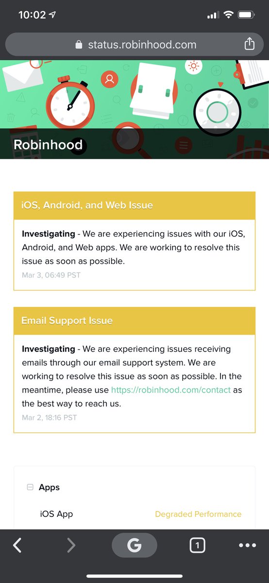 RobinhoodClass's tweet photo. And they're down again. Right when I was trying to sell my positions to leave the platform. @FINRA @SEC_Enforcement  can we just take this company offline. Liquidate their assets and give the money to investors https://t.co/yeNb1DdcGj