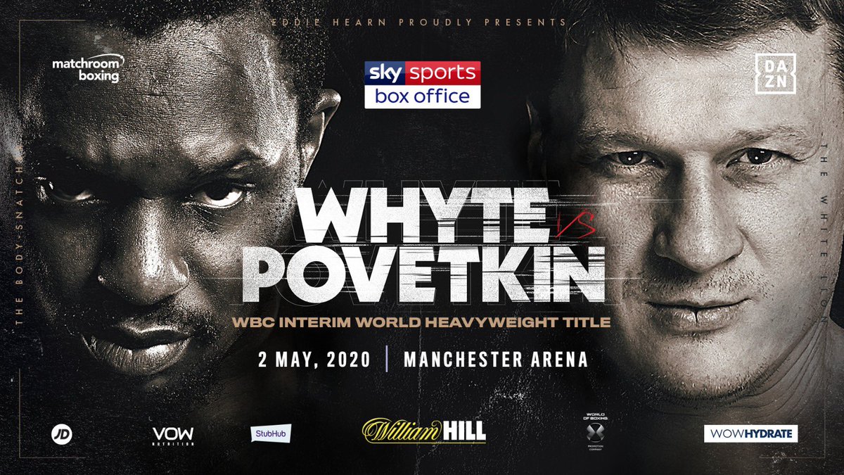 CONFIRMED: <a href="/DillianWhyte/">Dillian Whyte</a> fights Alexander Povetkin, May 2 <a href="/ManchesterArena/">Manchester Arena ➡️ AO Arena</a>! 🐺 

🎟 On sale to Fight Pass members this Thursday and general sale Friday! 

#WhytePovetkin