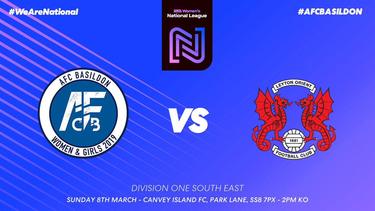 hashtagutdwomen's tweet photo. After last Sunday's postponement, the First team will be back this weekend. They will be welcoming @OrientWFC to @CIFC for their latest @FAWNL Division One SE fixture.

KO - 2PM
Entry £3
Concessions £1

#AFCBasildon
#WeAreNational
#OneClub
#Basildon https://t.co/HL6wLWQRra