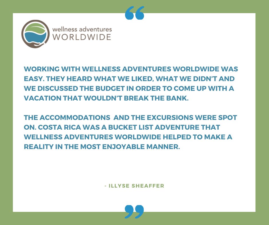 welladventures's tweet photo. We love getting great testimonials from our clients. We love creating great experiences. 
#testimonals #happyclients #curatedtrip #bucketlist https://t.co/4n63CCcUX8