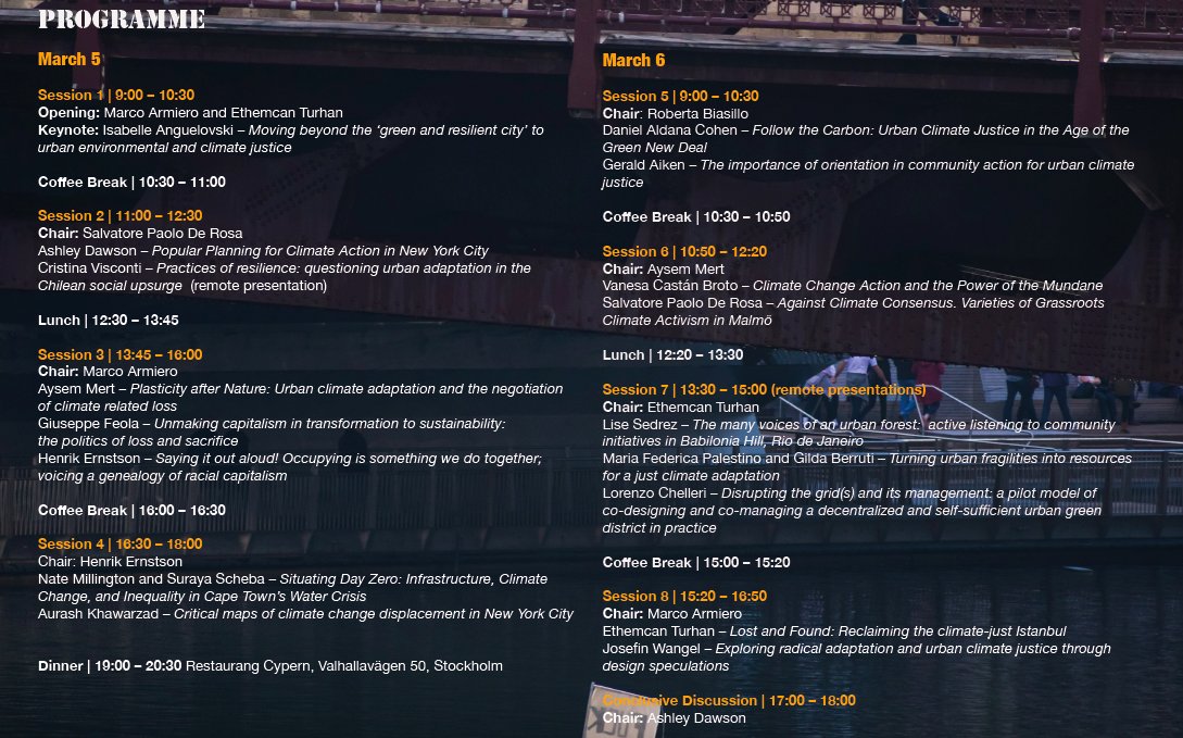 KTHEnvHumsLab's tweet photo. We are thrilled to welcome some of the most cutting-edge thinkers &amp; practitioners on #urbanclimatejustice #adaptation &amp; #lossanddamage this week in Stockholm for a workshop hosted by #OccupyClimateChange project! https://t.co/MTB2ggaFN2