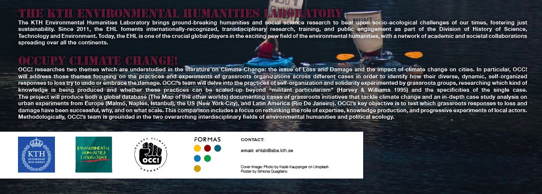 KTHEnvHumsLab's tweet photo. We are thrilled to welcome some of the most cutting-edge thinkers &amp; practitioners on #urbanclimatejustice #adaptation &amp; #lossanddamage this week in Stockholm for a workshop hosted by #OccupyClimateChange project! https://t.co/MTB2ggaFN2