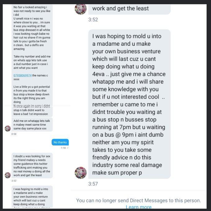 nothing makes me rethink having my DMs open like little gems of insanity like this.. also, where do buses