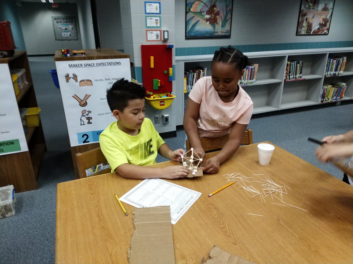 Third grade students at Ward Elementary are creating 3 story buildings that can withstand an earthquake. Great fun in the library. <a href="/wardlib1/">Debbie Klein</a> 
<a href="/CCISDLibrary/">CCISD Library Dept.</a> 
<a href="/WardStarsCCISD/">Ward Elementary</a>