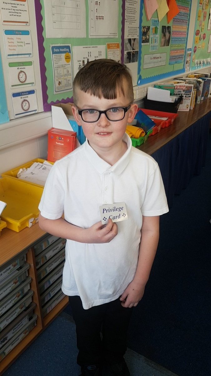 RoomStewart's tweet photo. Our first privilege card in Room 7 this term 🎉 @HolytownPS @MrsLAlcorn #privilegeday https://t.co/1l2dcjS1LI