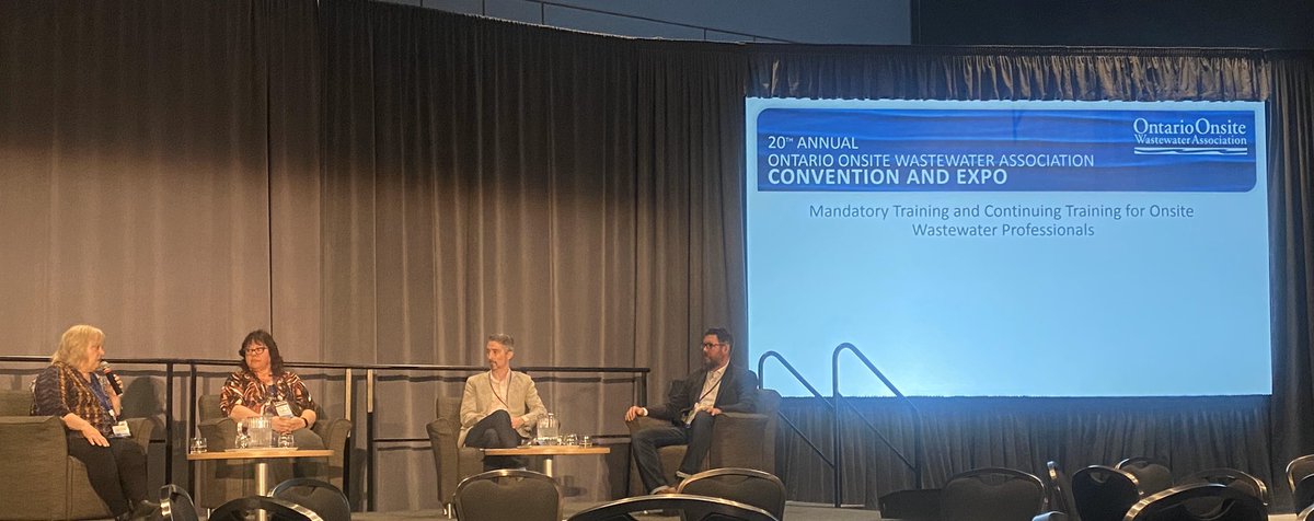 Great panel discussion re: Mandatory Training and Consulting Training for On-site Wastewater Professionals  #oowa #london