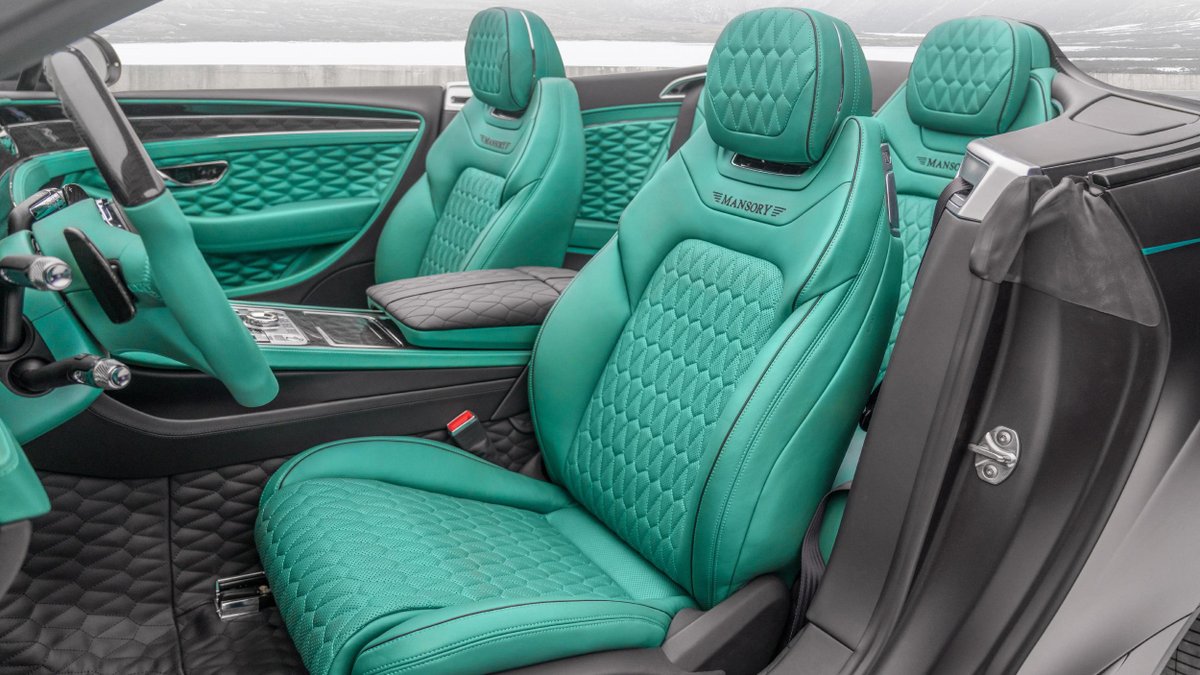 therealautoblog's tweet photo. Mansory Bentley Continental GT V8 Convertible is gaudy and green to the max: https://t.co/slKwZSZSZ8 https://t.co/HpLsEGOkNt