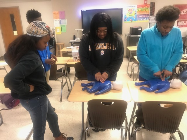 RipleyHighTN's tweet photo. Ms Reed's Early Childhood Education I students practicing infant CPR as part of Safety in the Childcare Setting Training. https://t.co/3EKiENCo3N
