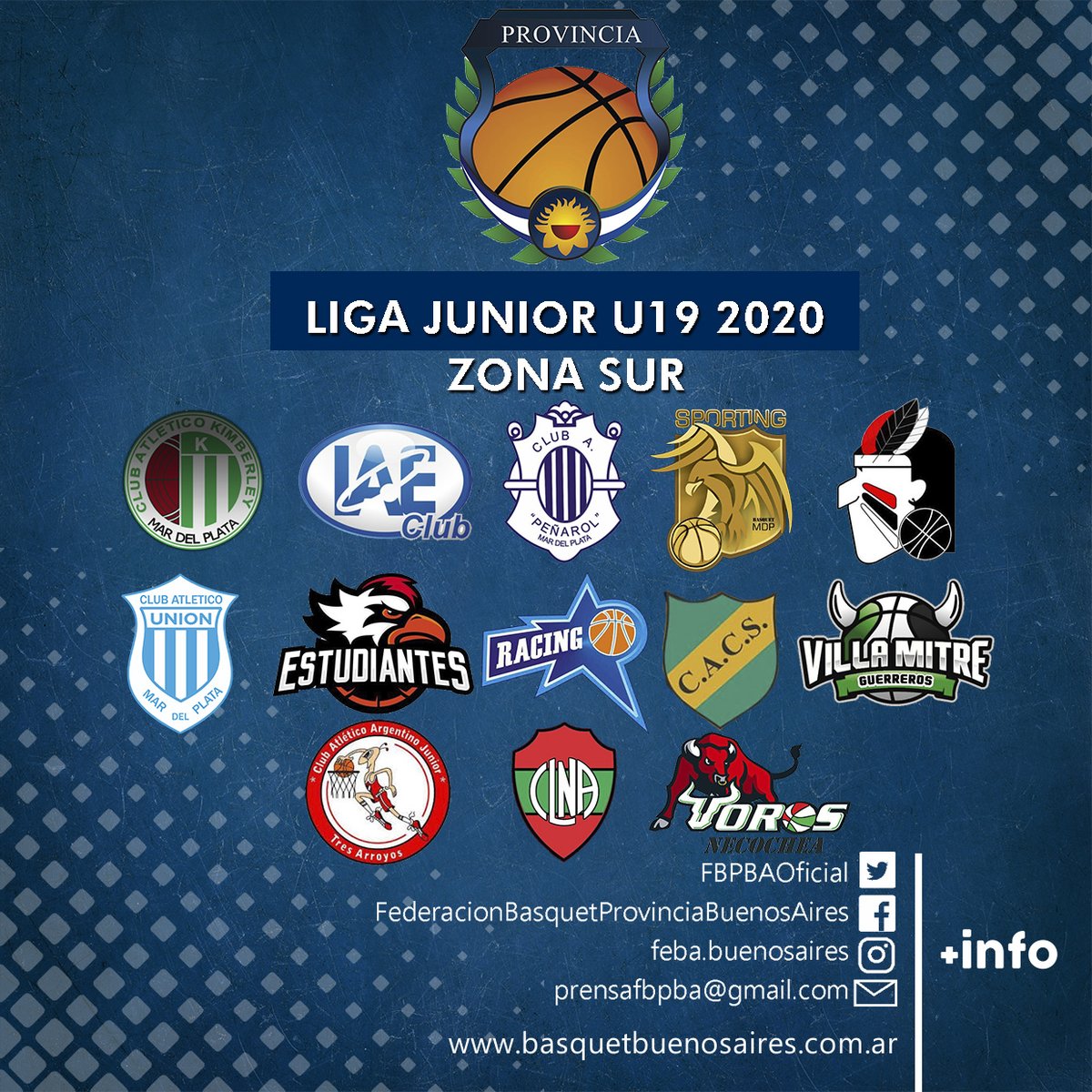 FBBasquetbol_'s tweet photo. #LPCU19 Confirmados los clubes para la Liga Junior U19 2020 https://t.co/8ZzLQt7oiR https://t.co/7YRH5jbZiW