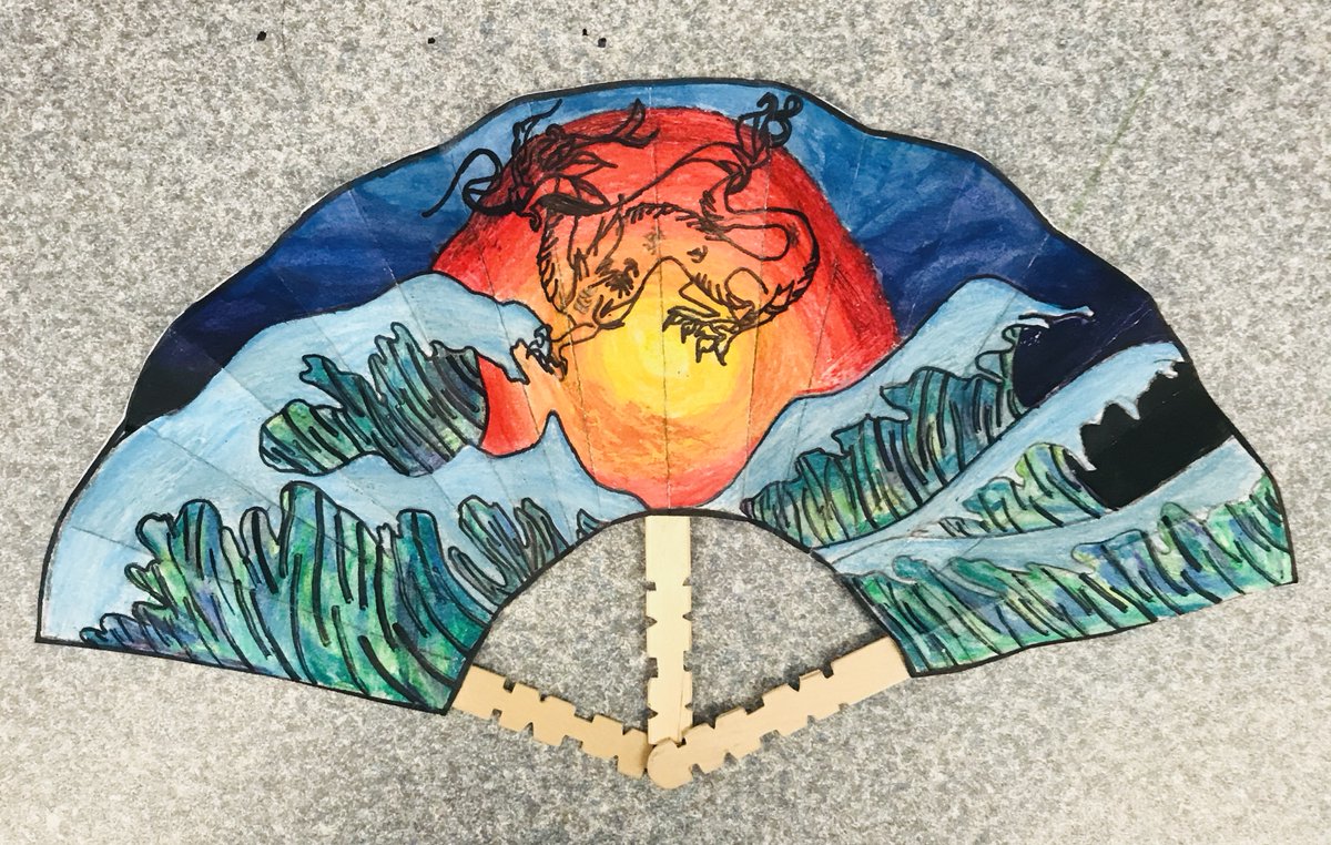 Brynna Simms made a very cool japanese fan inspired the famous woodblock printing, "The Great Wave". Love it!
#STMS #weareltusd #STMSpride