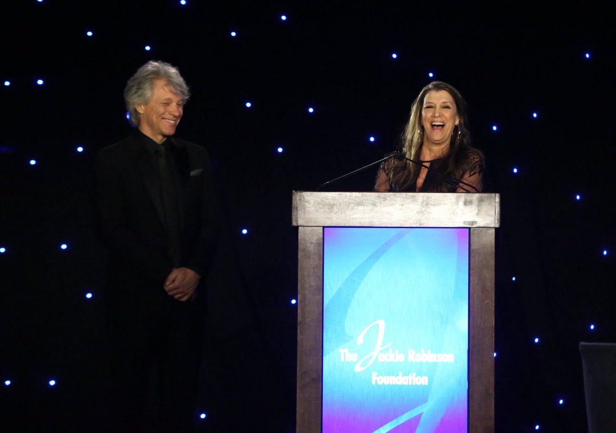 JRFoundation's tweet photo. Congratulations to Dorothea and her husband, Rock and Roll Hall of Famer @JonBonJovi for receiving the ROBIE Humanitarian Award for their extraordinary efforts to break the cycle of poverty, hunger and homelessness through the @JBJSoulFound. #JRFeffect #JRFoundation #JRF https://t.co/NBUte7gEqu