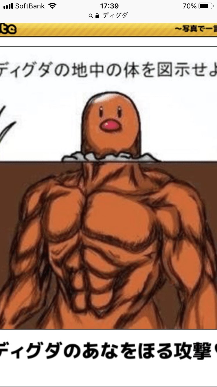 ネタ枠〆草 俺のポケモンディグダレベル1000可愛くね