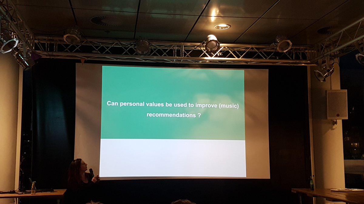 ManelSlokom's tweet photo. @ManoliosSandy is presenting her work on personal values and music recommendation. Sandy's research question is whetherpersonal values can be used to improve music recommender systems?
#recsysnl #Utrecht #Netherlands https://t.co/QSDGEYKC3v