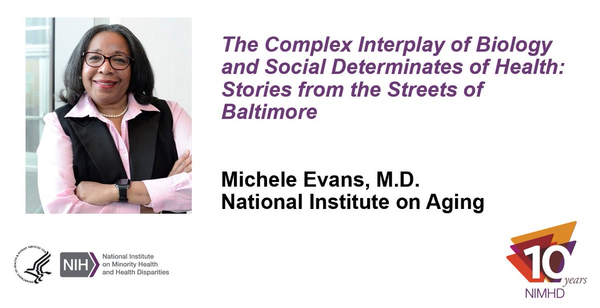 NIMHD's tweet photo. Dr. Michele Evans [@evansmkt] from @Alzheimers_NIH’s is speaking on “The Complex Interplay of Biology and #SocialDeterminates of Health: Stories From the Streets of #Baltimore.” #NIMHD2020 #Innovate4HealthEquity. View here: https://t.co/rA6jGtU4AT https://t.co/ThVbLRgXjc