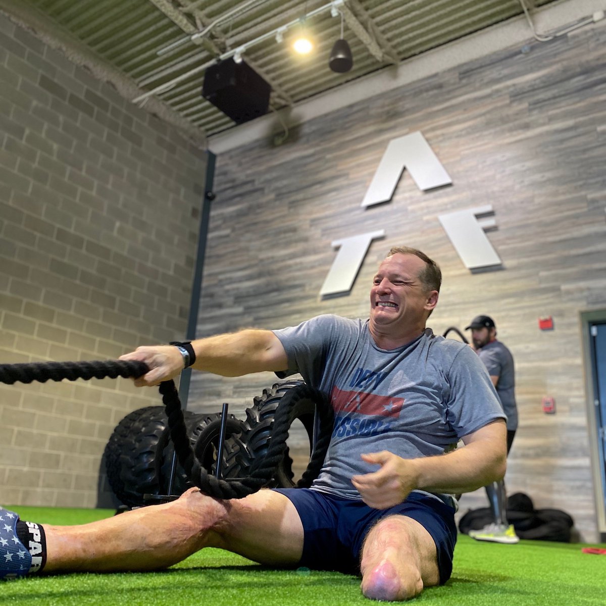 ATF_Tribe's tweet photo. #ATF18Randy still putting in that work without his prosthetic today #TransformationTuesday #ATF18 #DefyImpossible https://t.co/Z0WB4v2rwZ