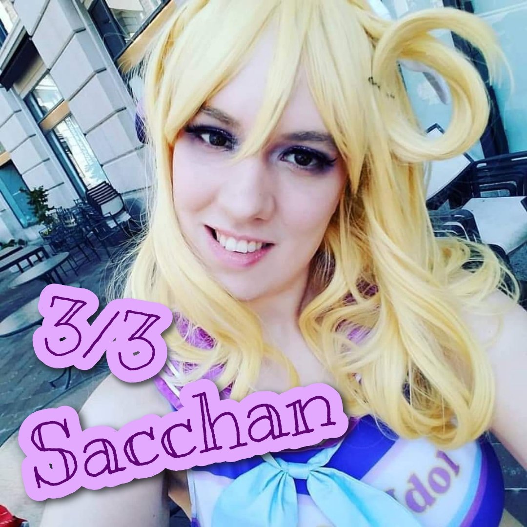 Myuunite's tweet photo. Today it is Sacchan's birthday! If you've bought one of our buttons recently, she made it - and she's recently been selling original buttons and charms at cons around the area! Please wish Sacchan a happy birthday! https://t.co/i2J4THDHMX