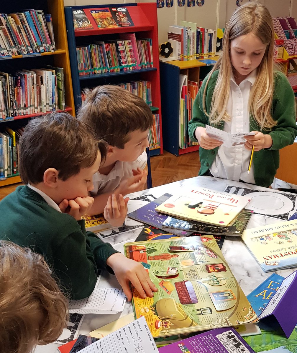 KPSFeed's tweet photo. #KPSSchoolLibrary A smashing session at lunchtime with Years 5 and 6, who came for a taste of some of Knavesmire's favourite reads in our lovely library! #KnavesmireCharacter #Curious #WeLoveReading https://t.co/OqtgHMEK0u