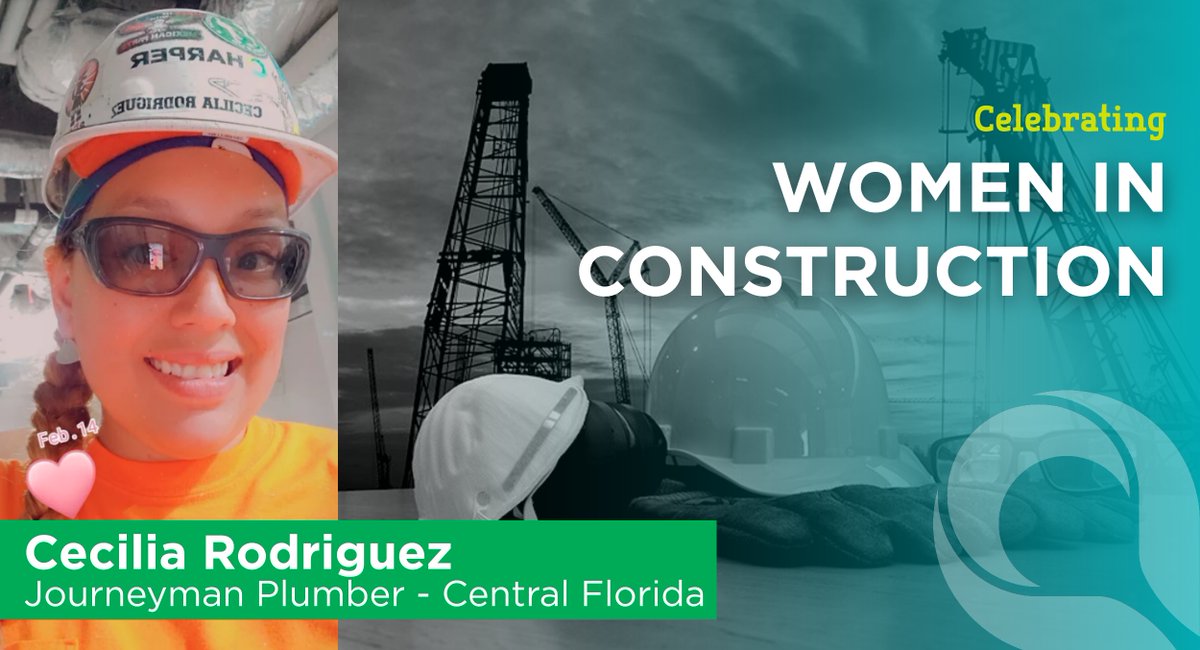 HarperLimbach's tweet photo. We proudly celebrate National Women in Construction (WIC) Week. The focus of WIC Week is to highlight women as a visible component of the construction industry. Today we recognize Central Florida’s Journeyman Plumber, Cecilia Rodriguez! #nawic #wicweek2020 https://t.co/nvPWwt4kzR https://t.co/iNnKw2XR2X
