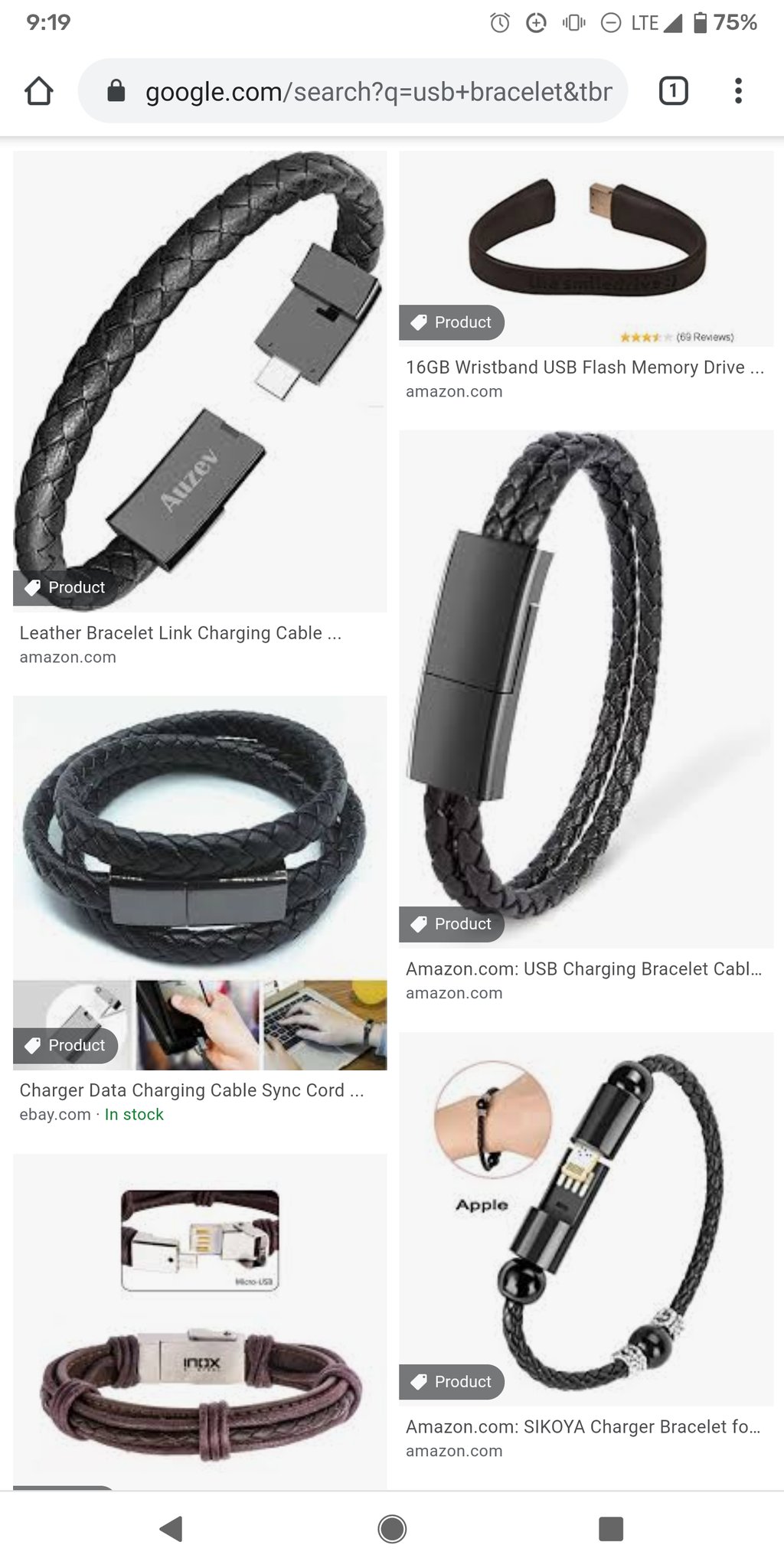 Genuine leather USB H Bracelet - Baxet