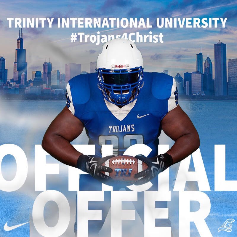 Moralesi50's tweet photo. Beyond blessed to receive a scholarship offer from @_Coach_Franz to continue my education and football career at Trinity International University! https://t.co/QRAQy8r0Io