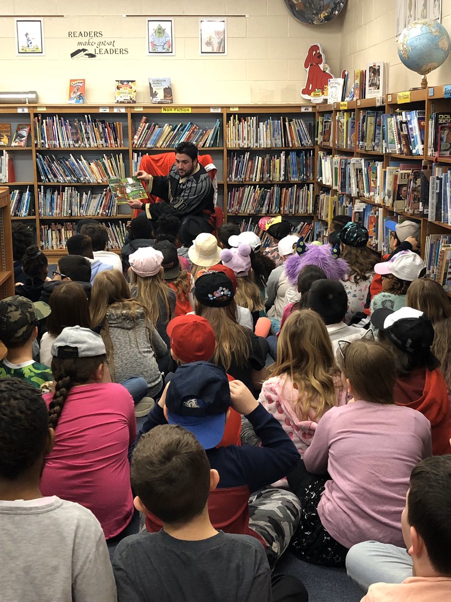NLLwings's tweet photo. Earlier this morning, some of the guys visited Whitehall Elementary School to celebrate Read Across America week by reading a story about teamwork to over 100 students! https://t.co/EE4TQ6HfpK