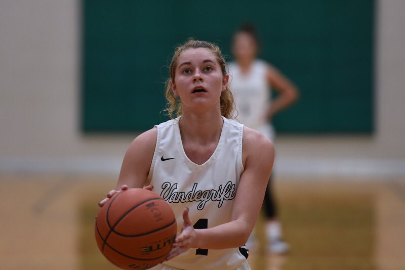 VandegriftGBB's tweet photo. Congratulations to senior Makayla Kleffner for being selected Honorable Mention in District 13-6A! https://t.co/Gc7qM1cUaU