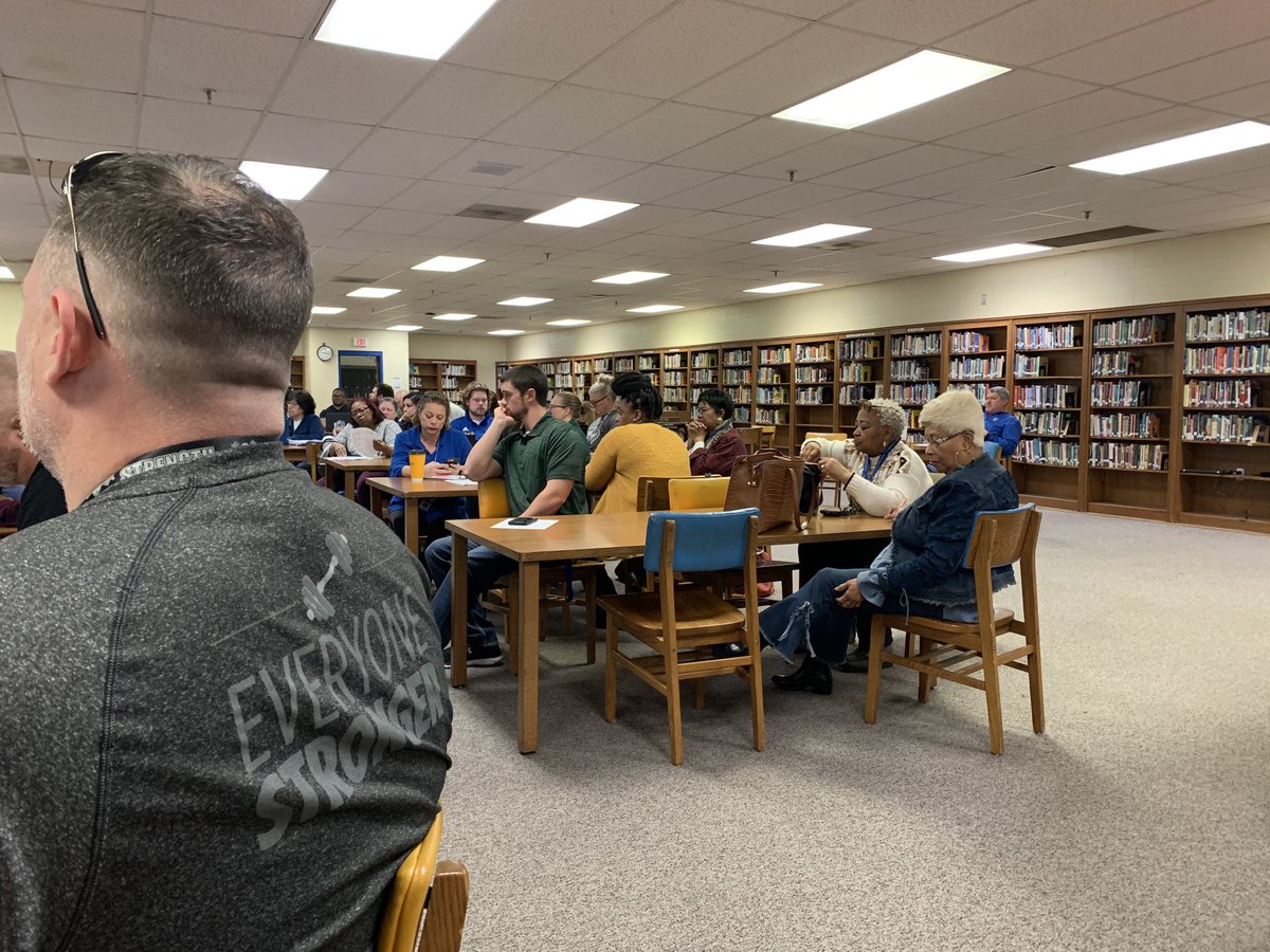 JILC2019's tweet photo. JILC attending the PLC/Faculty &amp; Staff meeting at Fayette Ware! #Team ⁦@suptking⁩ https://t.co/vRPNSCe6oG