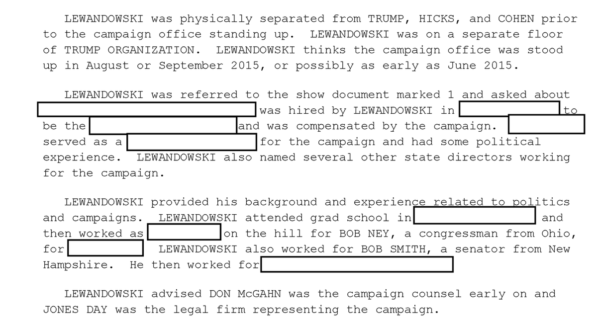 Lewandowski and Don McGahn were two of the earliest hires of the Trump debacle.