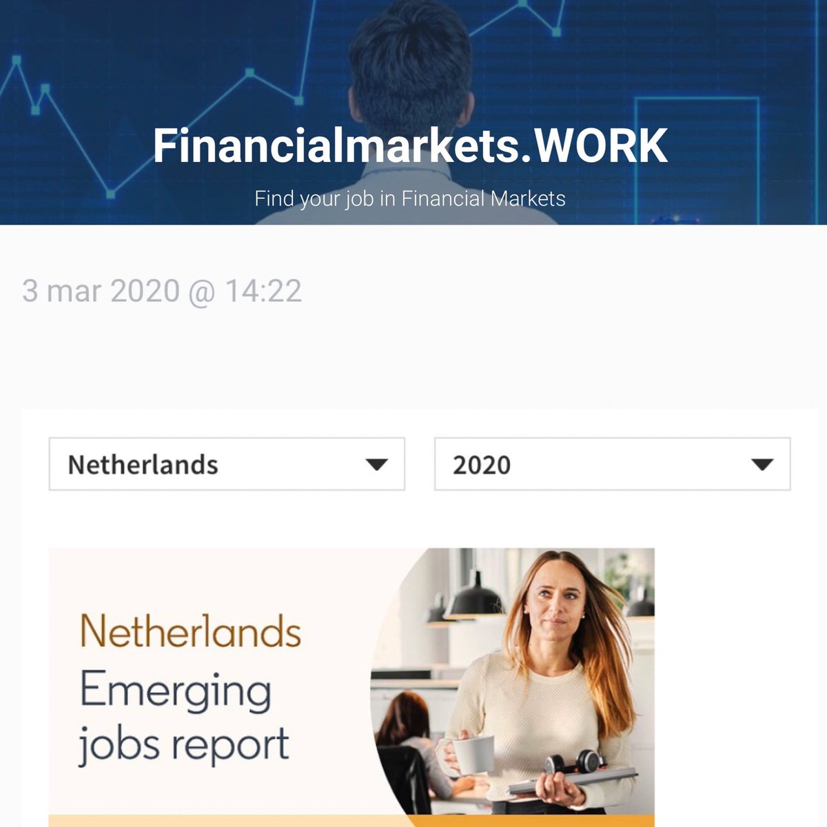 FinmarketsWORK's tweet photo. Using LinkedIn data, we identified the Emerging Jobs 2020 for Financial Markets. Number 1: Data Engineer Number 2 Privacy Officer. Download the report! https://t.co/WjHVmEntnv

#jobsinfinance #financialmarkets #work #traders #recruitment #jobs #trading #hft #trends #privacy #data https://t.co/bvTqYvLDfK