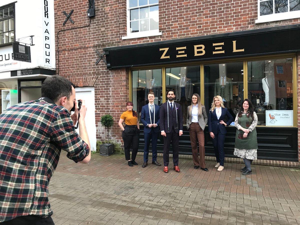 glenkingpr's tweet photo. We are so excited to promote expanding independent tailoring specialist  @ZebelBespoke's relocation to a new three storey premises in the heart of Exeter. Here is a preview of @Bigwavemedia's amazing press shots of the team in front of the new shop 📸 #PR #HotOffthePress https://t.co/Rn2kwZ8vGL