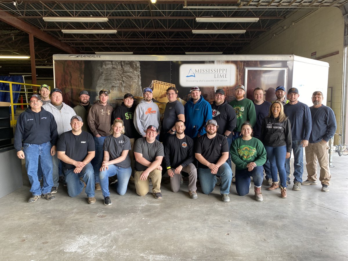 Go, teams! Missouri S&amp;T's Gold and Black mine rescue teams recently cross-trained with experts at Mississippi Lime Company, Ste. Genevieve, in simulated mine disasters, first-aid/first-responder scenarios and breathing-apparatus troubleshooting. Thanks, MLC!  #MinersDigDeeper