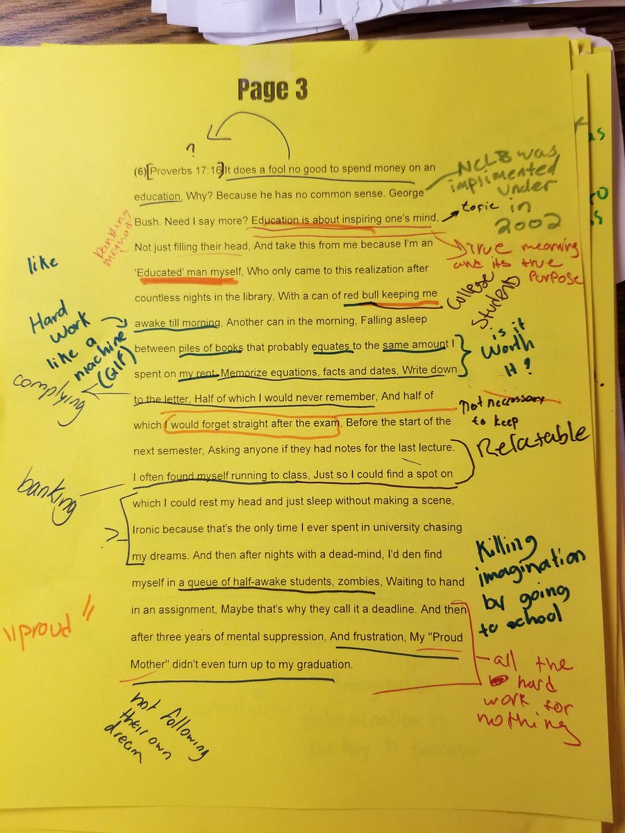 NoParkResident's tweet photo. #PowerENG116 writers analyze @sulibreaks poetry, finding themselves in his words. #languageaspower @swc_news https://t.co/DuKME3kWwo https://t.co/vsJTXYWDkH