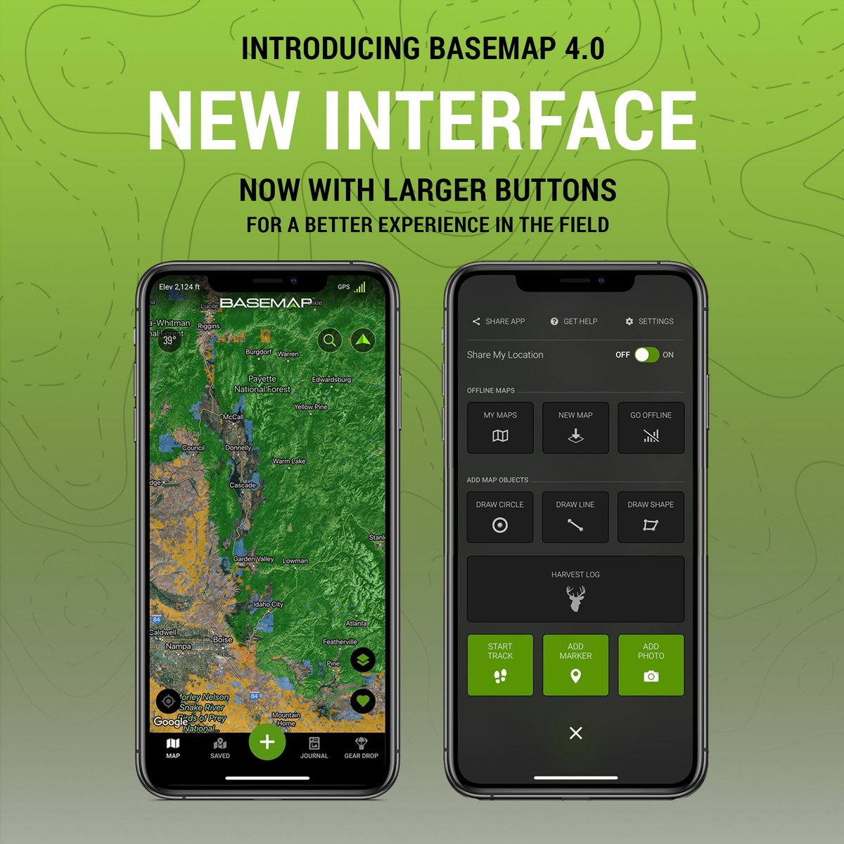 BaseMapOutdoors's tweet photo. Introducing BaseMap version 4.0! We have improved our user interface to make it even easier to use and navigate.
Please go to your respective app store and download the latest version of BaseMap. #owntheoutdoors #OffTheX #basemap_huntfish https://t.co/hxphMCe8EX
